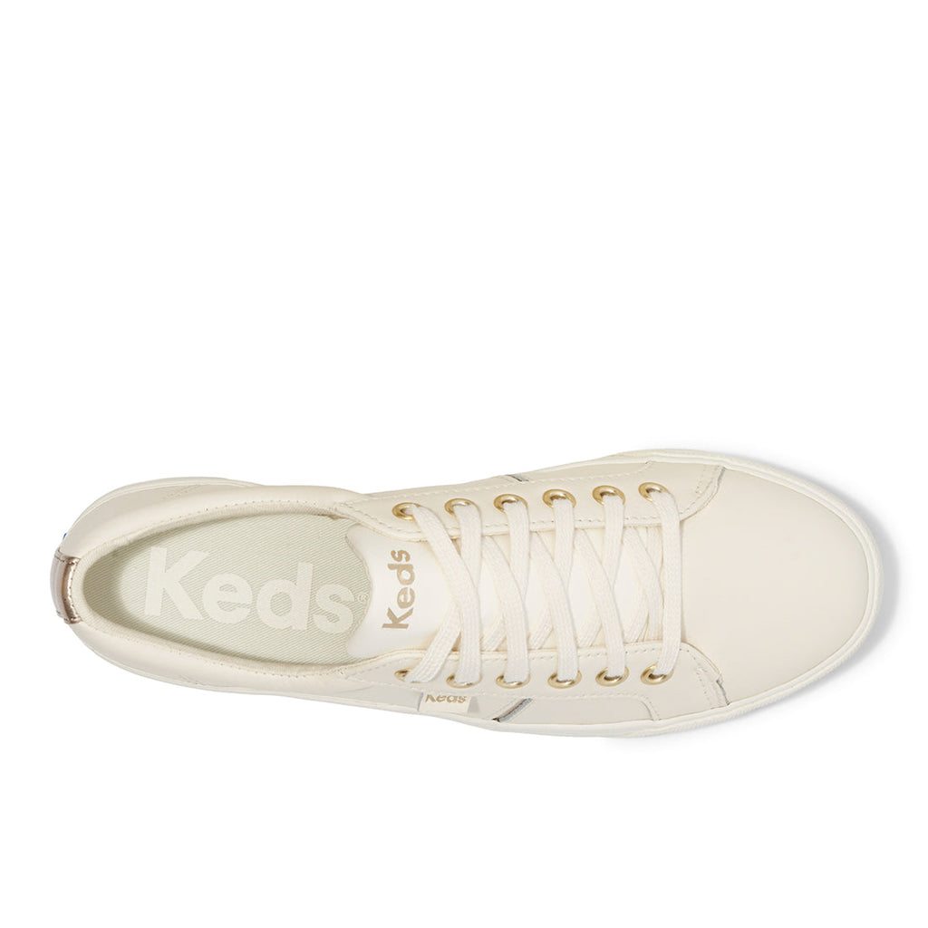 Women's Jump Kick Duo Leather Metallic Pops Off-White Sneaker (WH68090-JKDUO827)