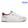 Keds Womens' The Court Leather/Suede Off White/Red (WH68197)