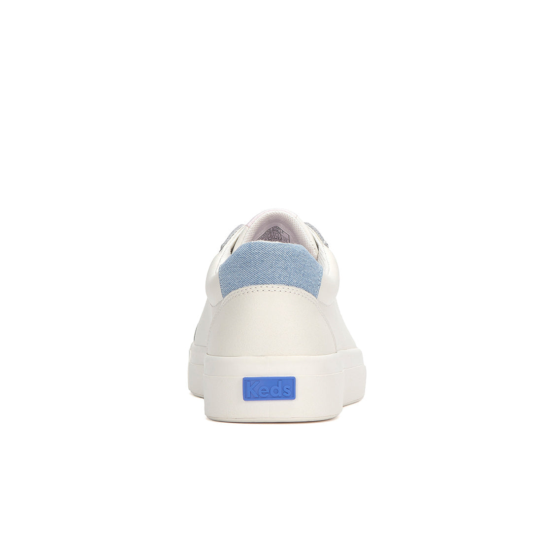 Women's Pursuit Leather Denim Heel Fob Sneaker Snow White/Light Blue (WH68392-C0PRSUIT71120)