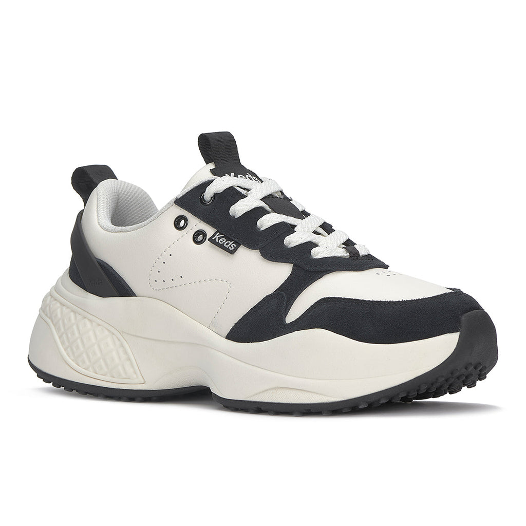 Women's Cross City Trainer Leather/Mesh Sneaker White/Black (WH68472-C0CCTRN61110)