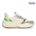Women's Cross City Trainer Leather Sneaker Egret/Black/Lime (WH68477-C0CCTRN82800)