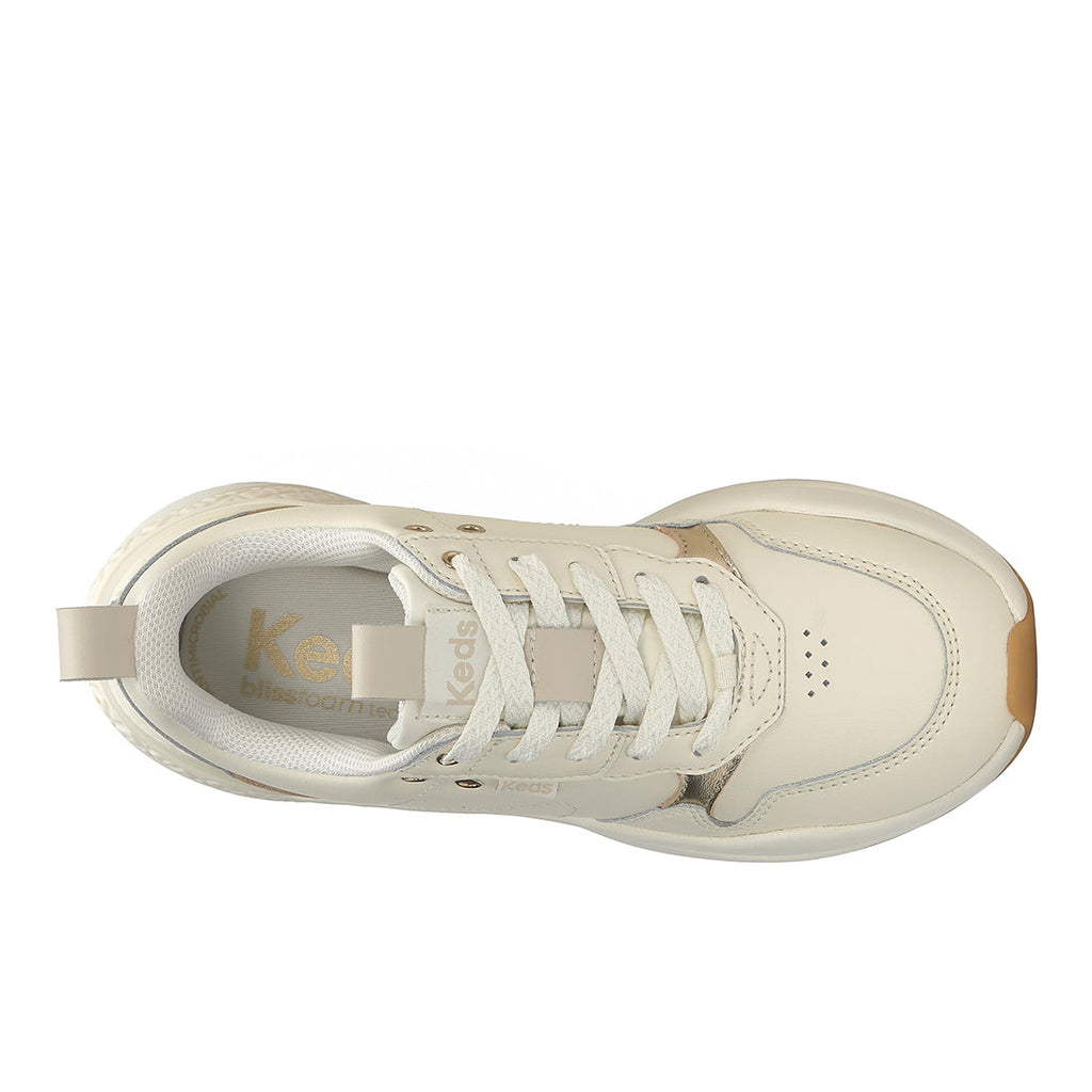 Women's Cross City Trainer Leather Sneaker Egret/Champagne (WH68478-C0CCTRN82700)