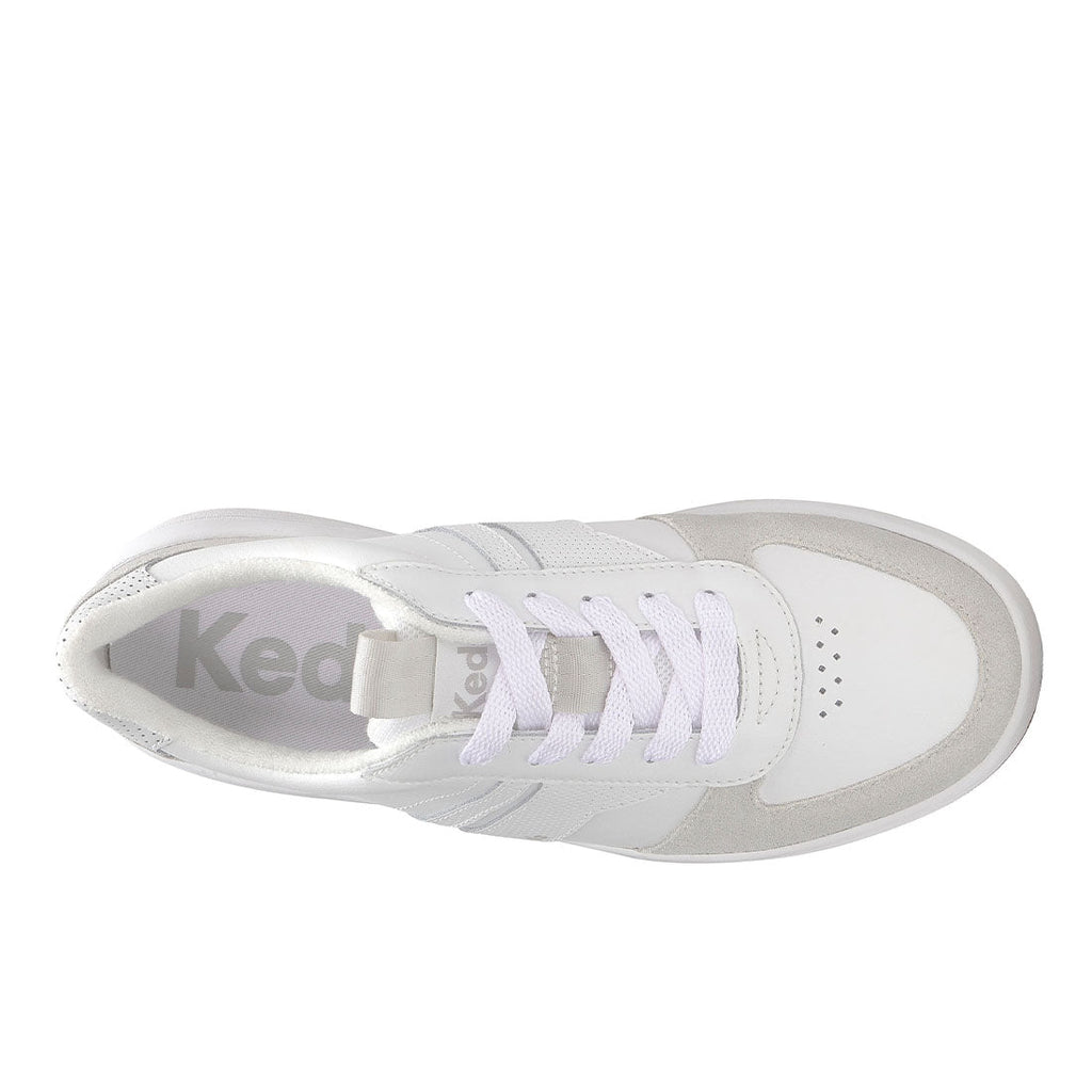 Women's The Court II Leather/Suede Sneaker White/Grey (WH68488-CRTII6110)