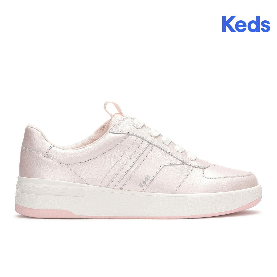 Women's The Court II Pearlized Leather Sneaker Pearlized Pink (WH68489-CRTII8680)