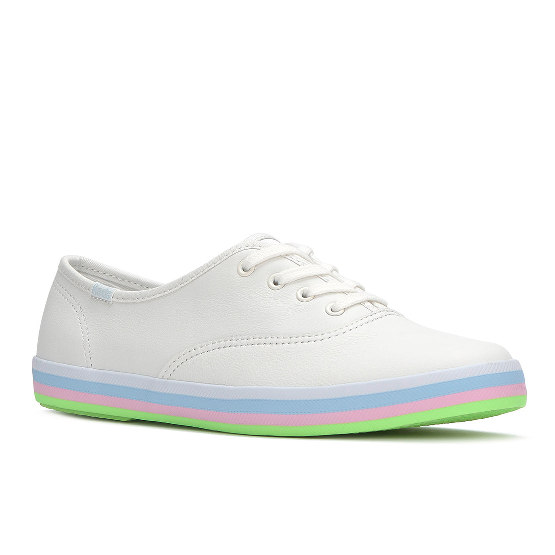 Womens Champion Leather Foxing Stripe Sneaker Snow White (WH68578-C0CHAMP81110)