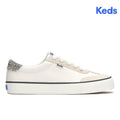 Women's Jump Kick T-Toe Leather/Suede Hair Calf Heel Sneaker Snow White/Cream/Black (WH68631-JKTOE7110)