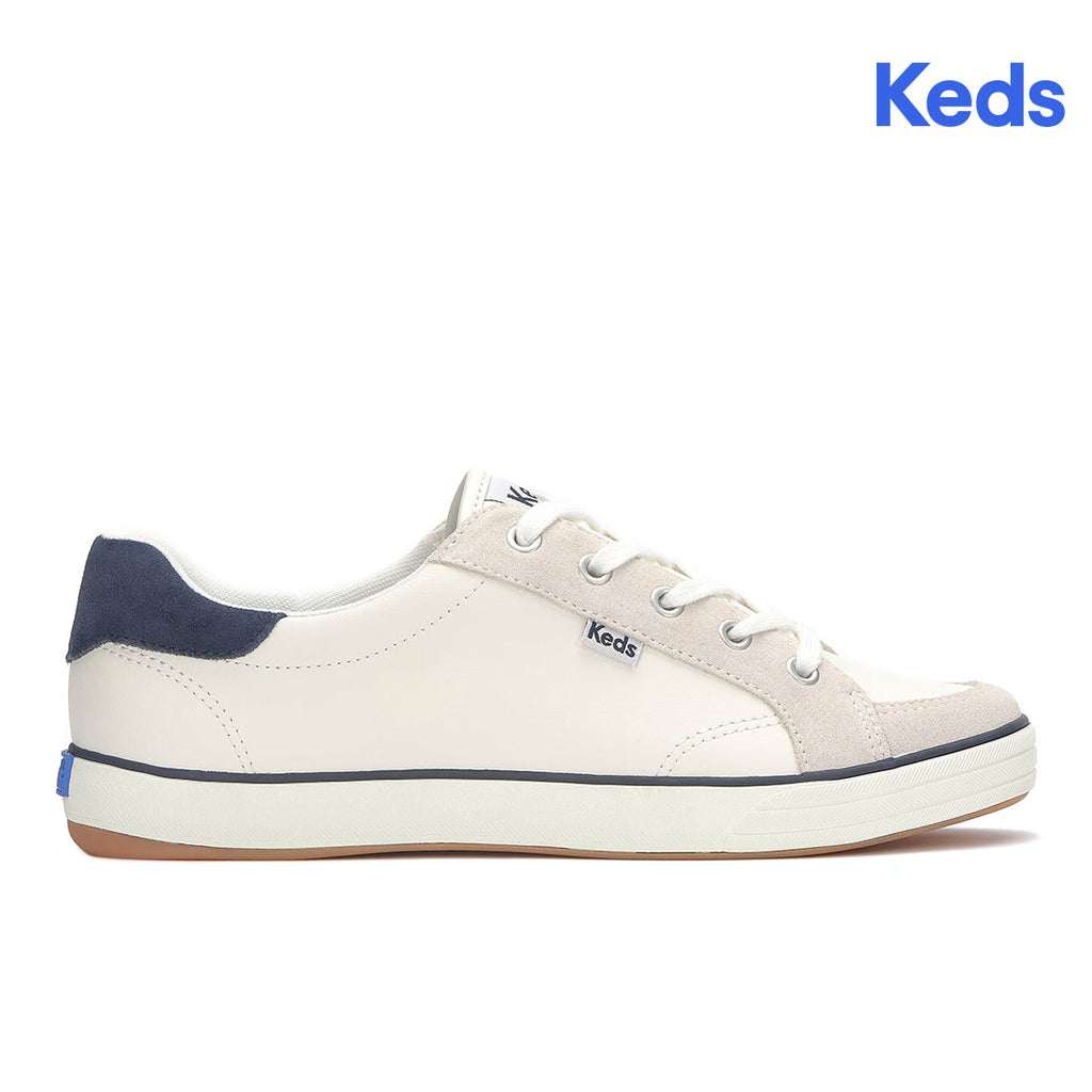 Women's Center III Leather/Suede Sneaker Snow White/Navy (WH68640-C0CNTRIII71100)