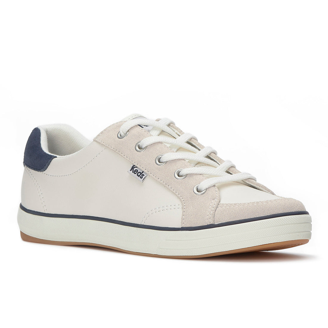 Women's Center III Leather/Suede Sneaker Snow White/Navy (WH68640-C0CNTRIII71100)