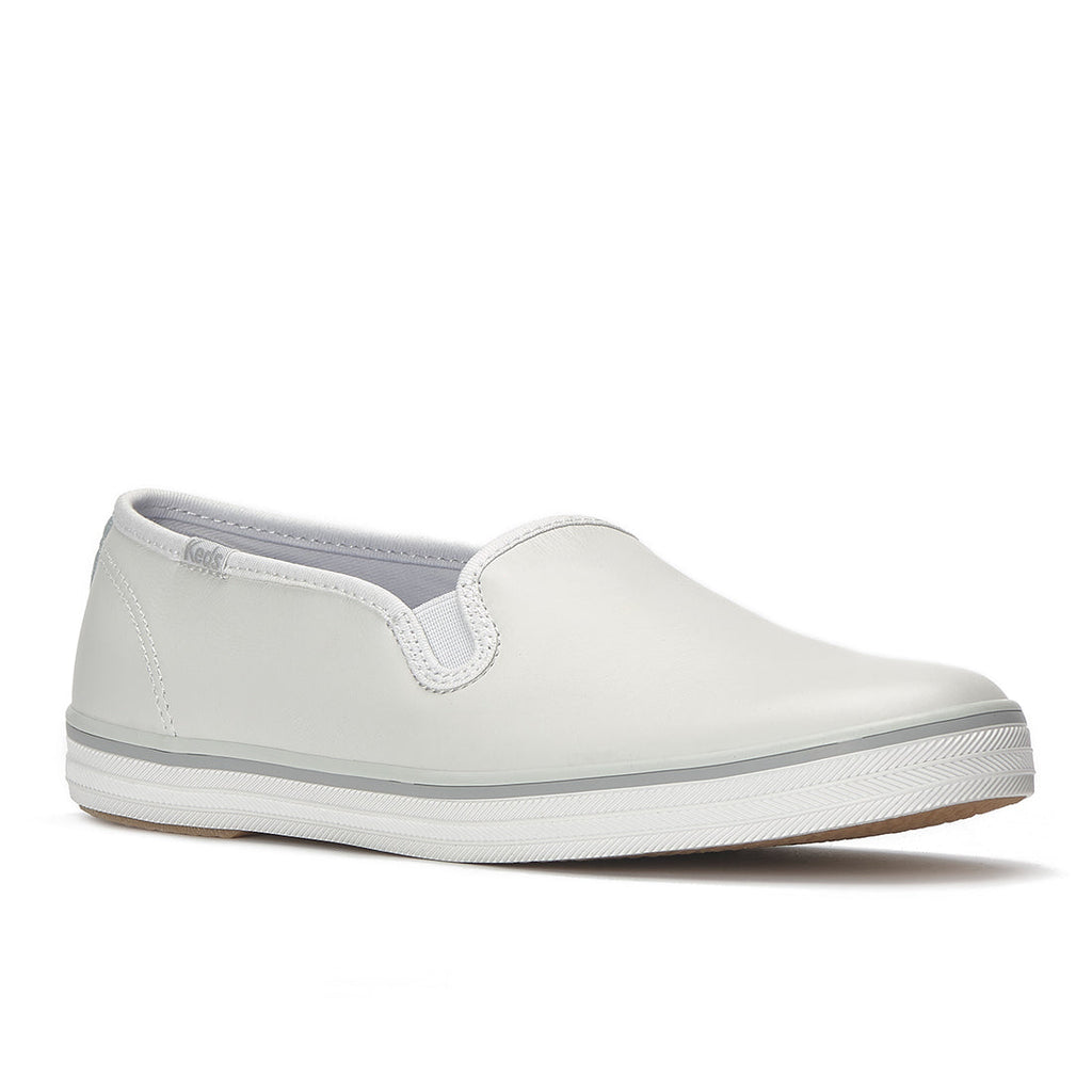 Keds Champion Slip Leather Foxing Stripe Sneaker Snow White (WH68673-CHSLIP7110)