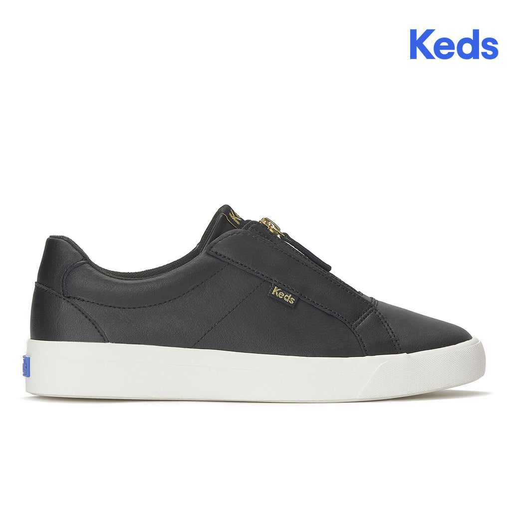 Keds Pursuit Zip Leather Sneaker Black (WH68720-PRZIP6001)
