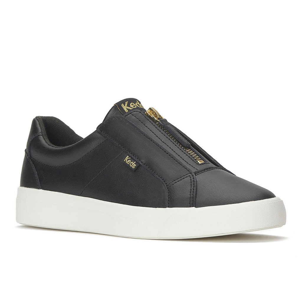 Keds Pursuit Zip Leather Sneaker Black (WH68720-PRZIP6001)