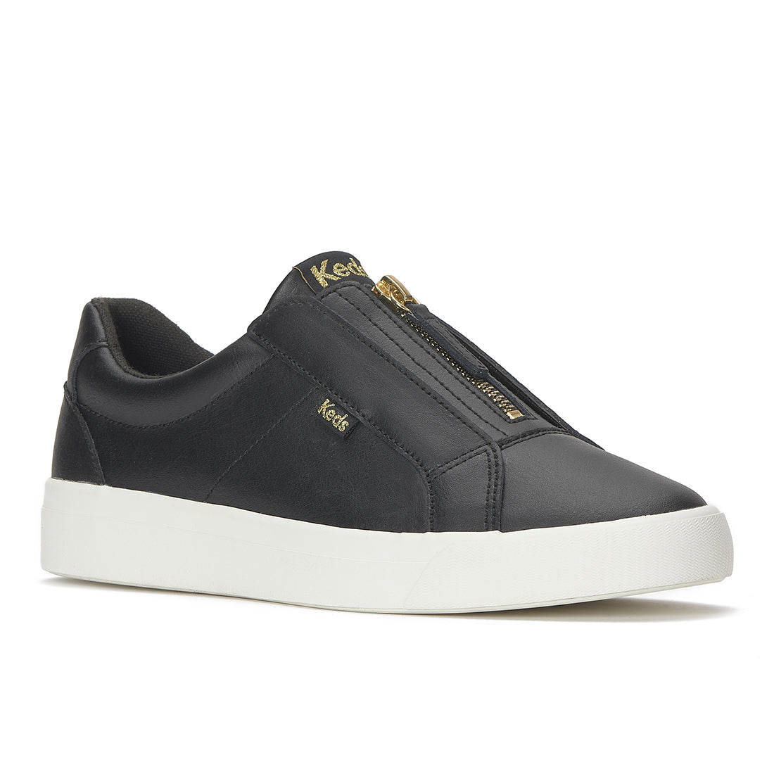 Keds Pursuit Zip Leather Sneaker Black (WH68720-PRZIP6001)
