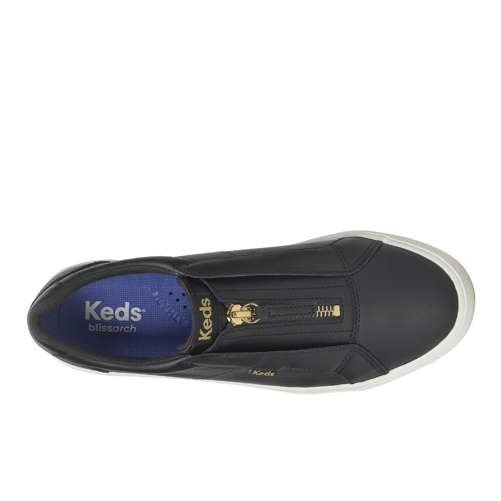 Keds Pursuit Zip Leather Sneaker Black (WH68720-PRZIP6001)
