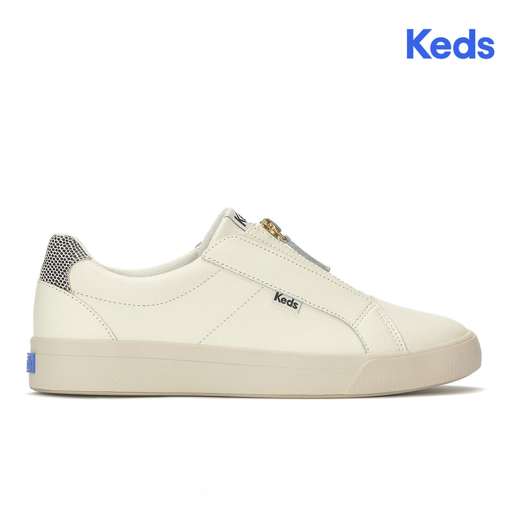 Keds Pursuit Zip Leather Dalmata Heel Egret/Black (WH68721-PRZIP7A270)