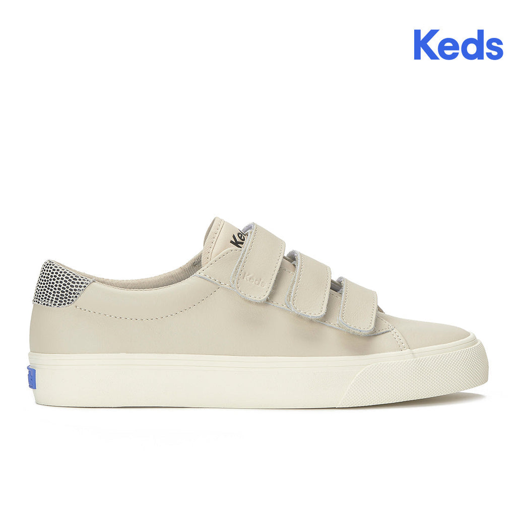 Keds Jump Kick V Leather Dalmata Heel Oatmeal/Black (WH68729-JKICKV7B280)
