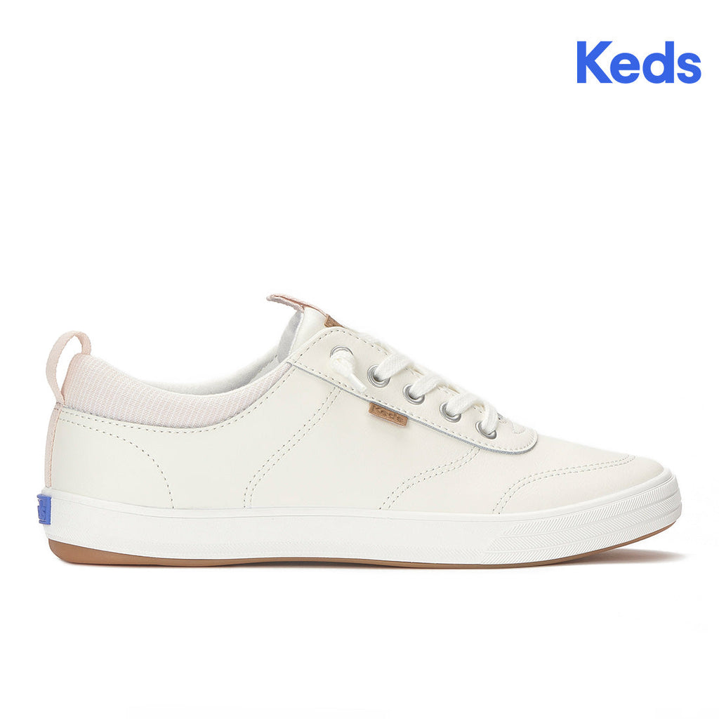 Keds Center III Slip-On Leather Snow White/Beige (WH68740-CNTSLP6110)