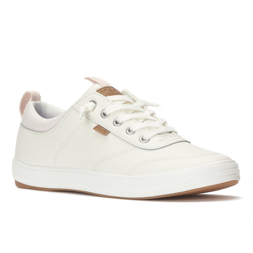 Keds Center III Slip-On Leather Snow White/Beige (WH68740-CNTSLP6110)