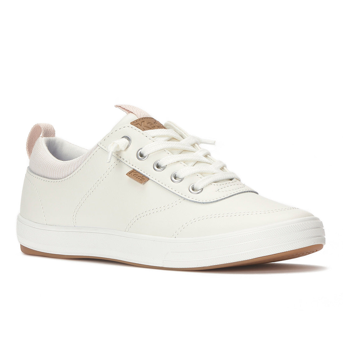 Keds Center III Slip-On Leather Snow White/Beige (WH68740-CNTSLP6110)