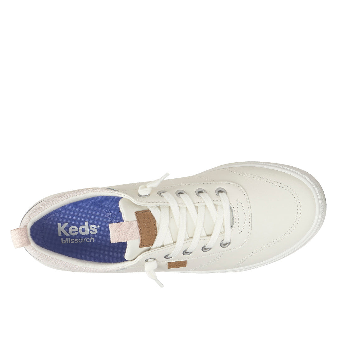 Keds Center III Slip-On Leather Snow White/Beige (WH68740-CNTSLP6110)