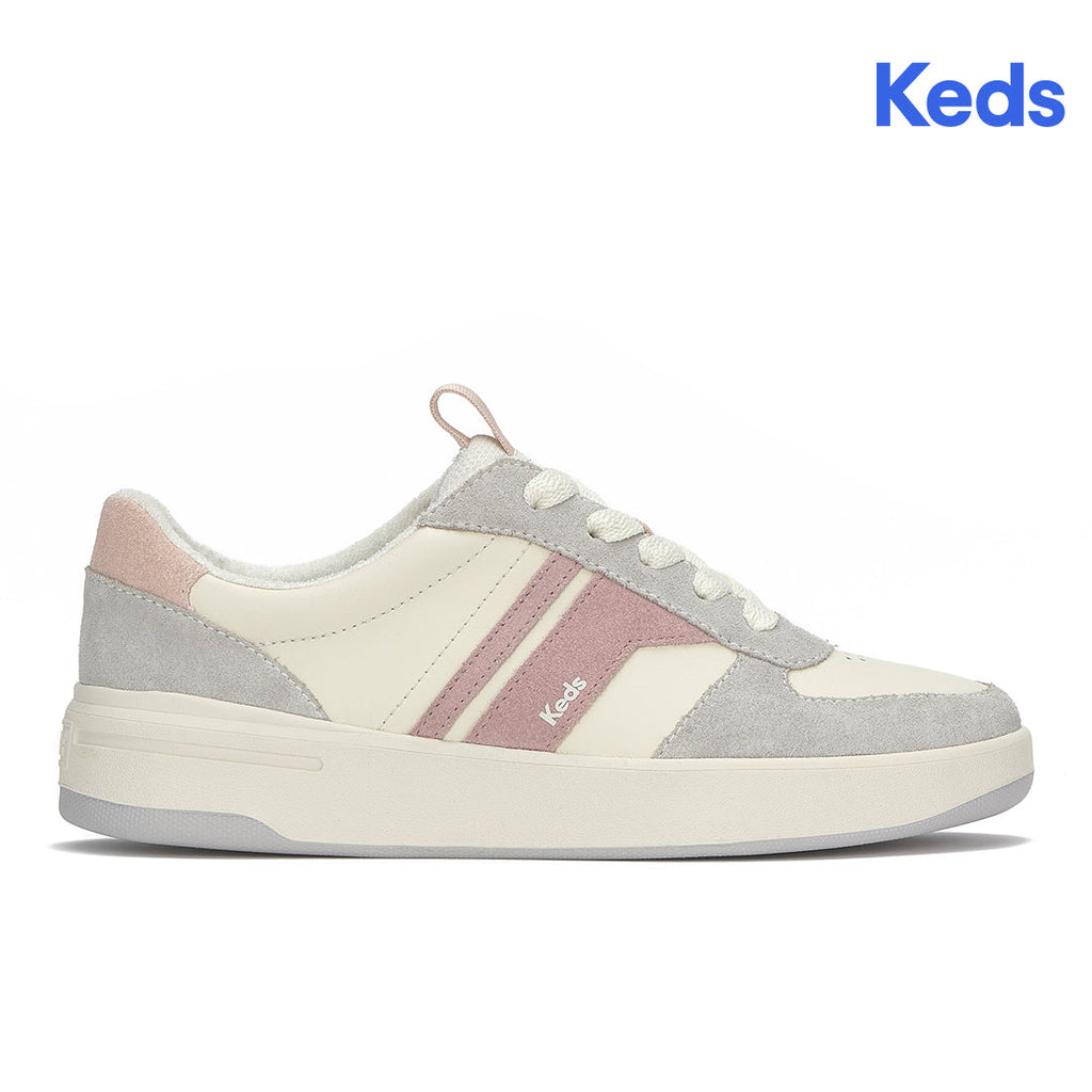 Keds The Court II Leather/Suede Egret/Blush/Grey (WH68767-CRTII7271)