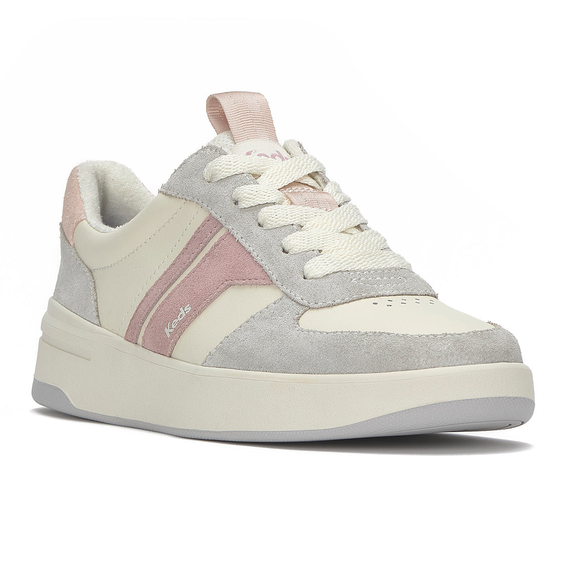 Keds The Court II Leather/Suede Egret/Blush/Grey (WH68767-CRTII7271)