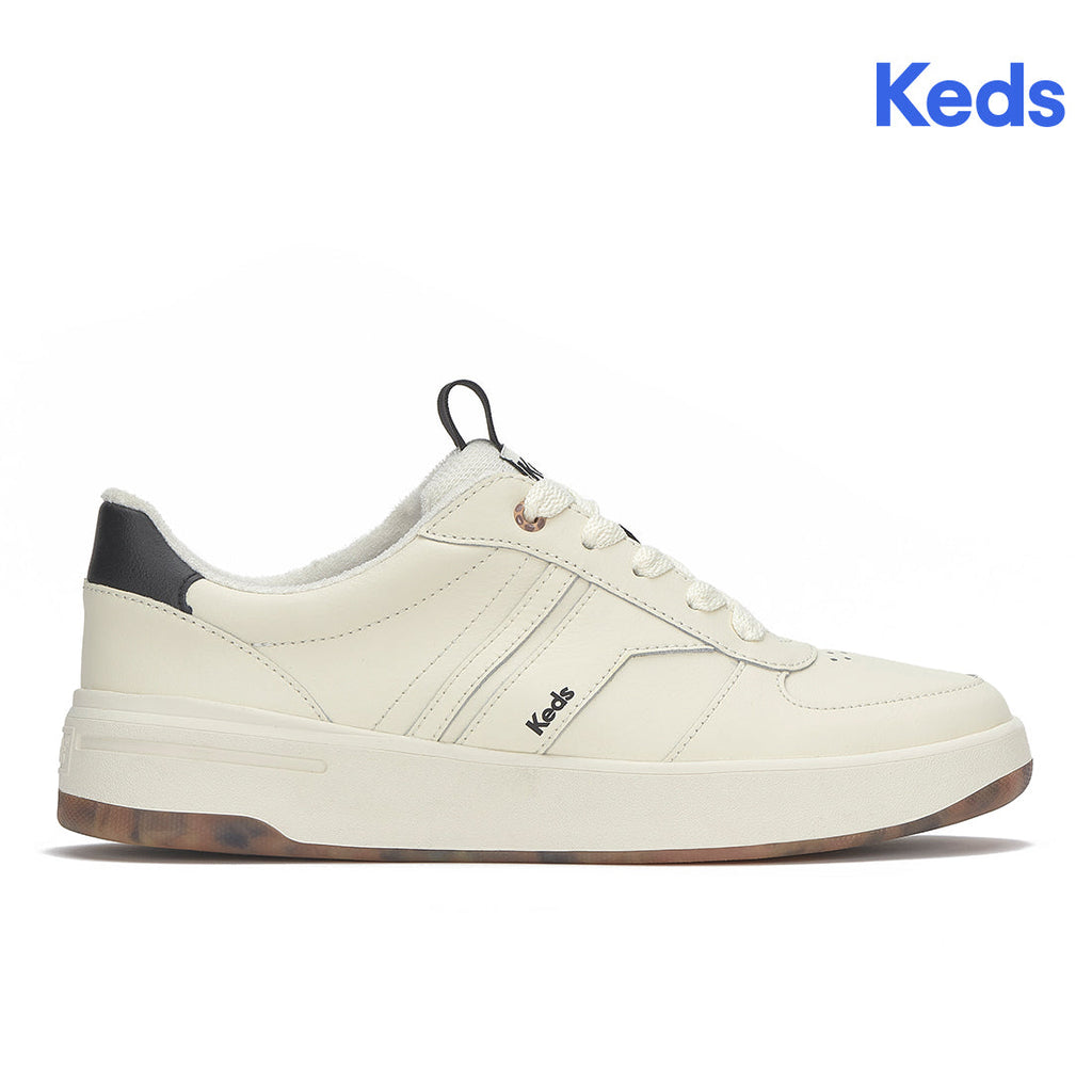 Keds The Court II Leather Pop Outsole Egret/Tan/Black (WH68768-CRTII7B270)
