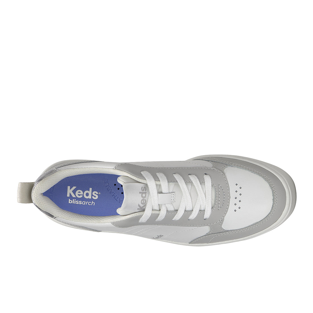 Keds Skyler II Leather Metallic Heel White/Grey/Silver (WH68771-SKYII7A110)