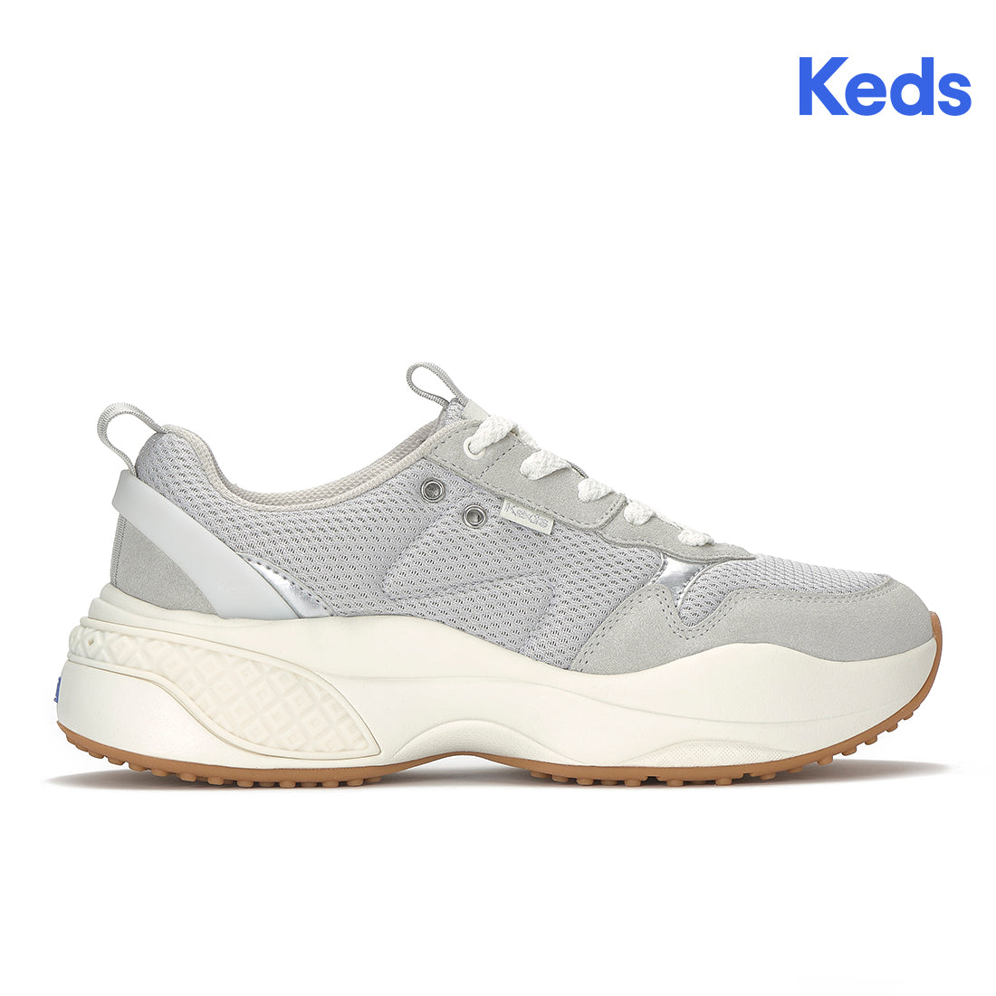 Keds Cross City Trainer Leather/Mesh Grey/Silver (WH68813-CCTRN7061)