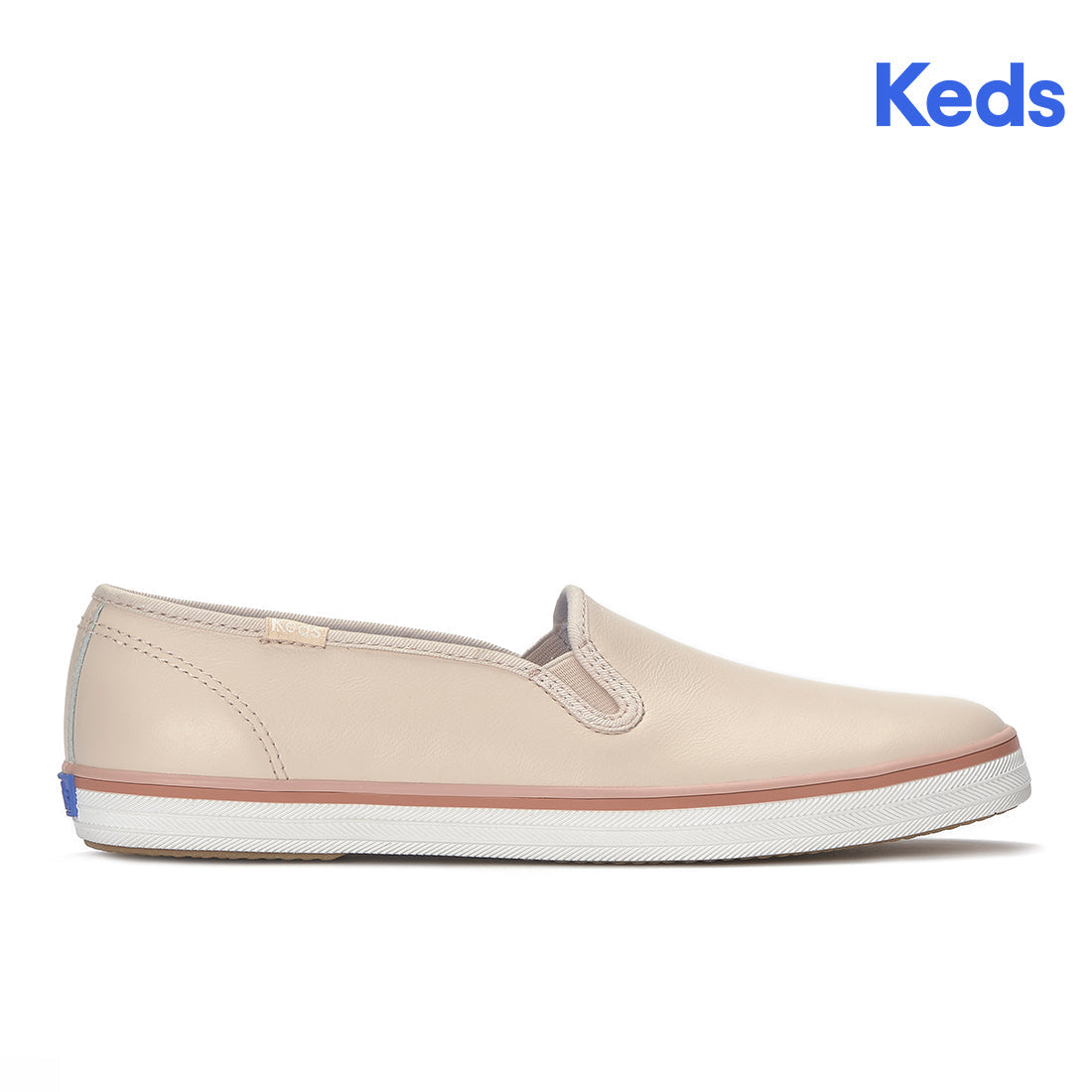 Keds Champion Slip Leather Foxing Stripe Blush Sneaker (CHSLIP7680 -WH68837)