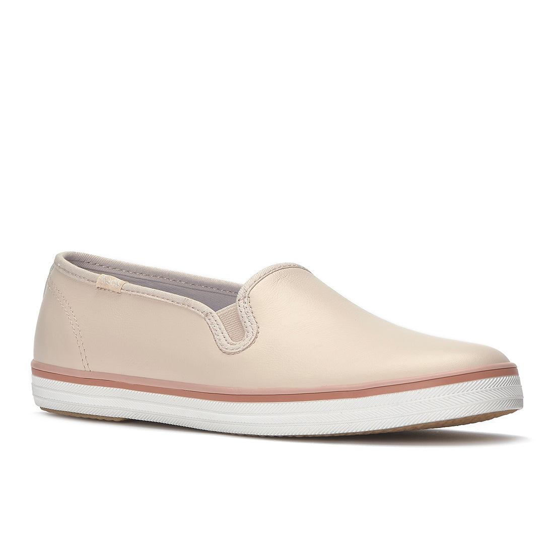 Keds Champion Slip Leather Foxing Stripe Blush Sneaker (CHSLIP7680 -WH68837)