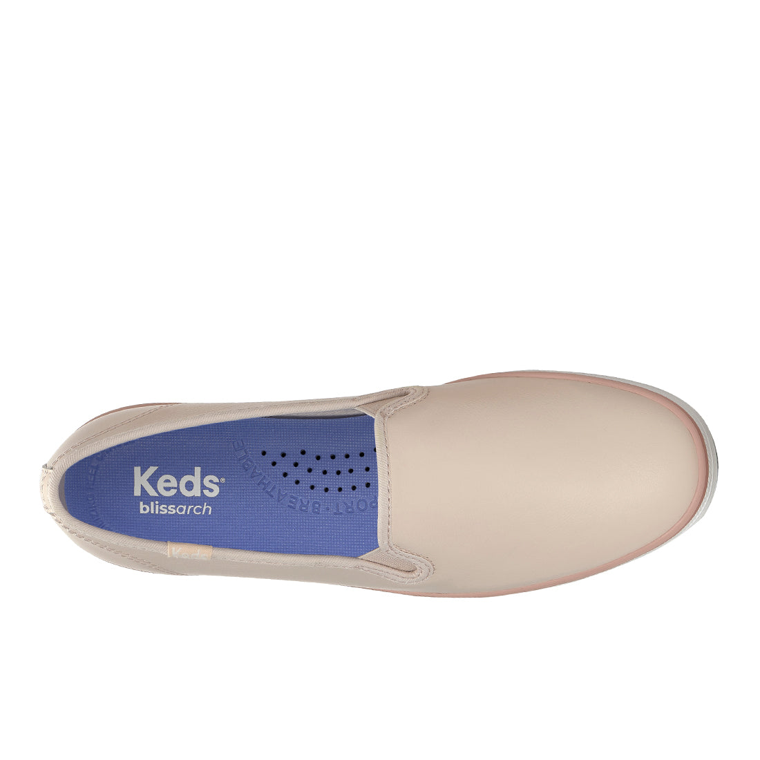 Keds Champion Slip Leather Foxing Stripe Blush Sneaker (CHSLIP7680 -WH68837)