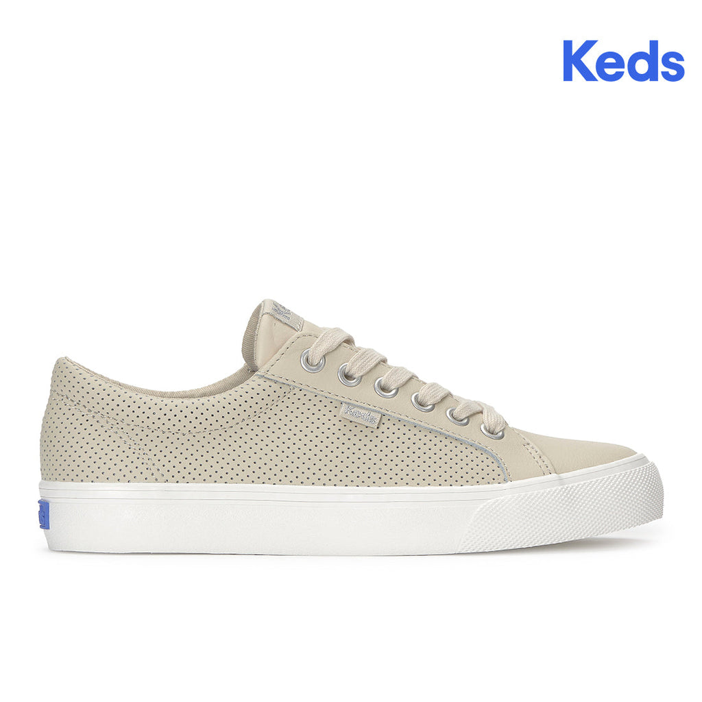 Keds Jump Kick T-Toe Perf Leather Oatmeal (WH68855-JKICK7B280)