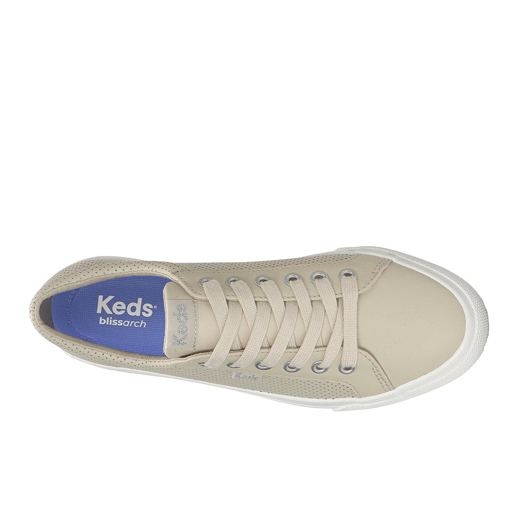 Keds Jump Kick T-Toe Perf Leather Oatmeal (WH68855-JKICK7B280)