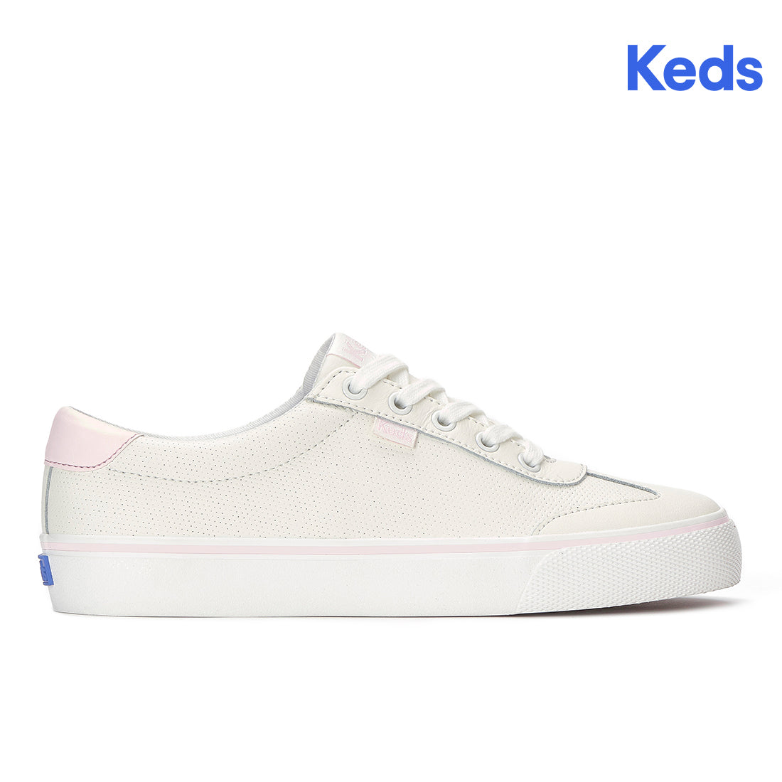 Keds Jump Kick T-Toe Perf Leather Snow White/Light Pink (WH68856-JKTOE7B111)