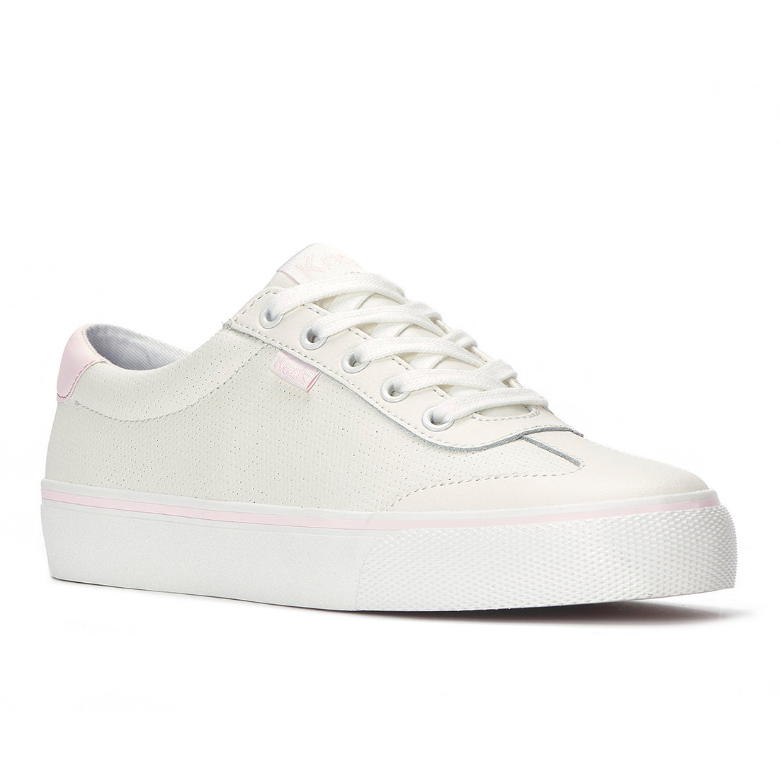 Keds Jump Kick T-Toe Perf Leather Snow White/Light Pink (WH68856-JKTOE7B111)
