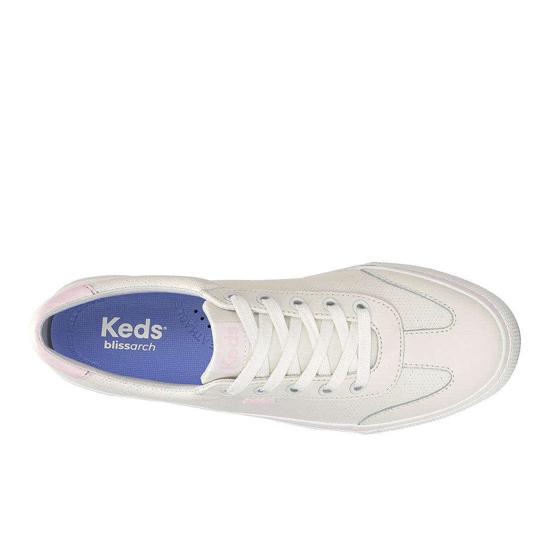 Keds Jump Kick T-Toe Perf Leather Snow White/Light Pink (WH68856-JKTOE7B111)