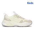 Keds Cross City Trainer Leather/Suede Ticking Stripe Lace Egret/Oatmeal (WH68912-CCTRN7A270)