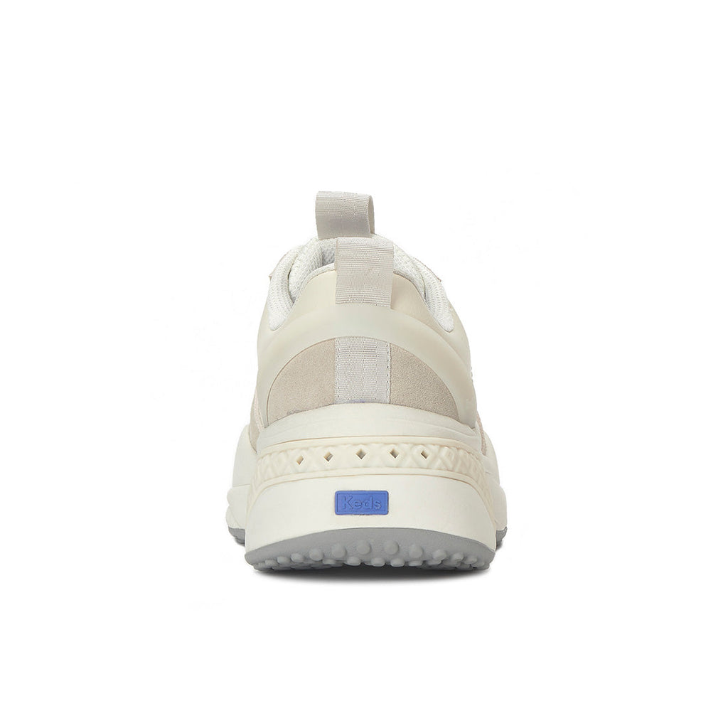 Keds Cross City Trainer Leather/Suede Ticking Stripe Lace Egret/Oatmeal (WH68912-CCTRN7A270)
