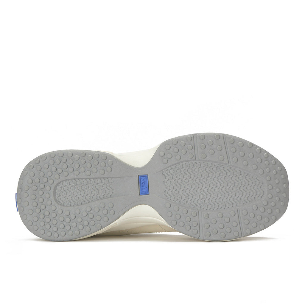Keds Cross City Trainer Leather/Suede Ticking Stripe Lace Egret/Oatmeal (WH68912-CCTRN7A270)