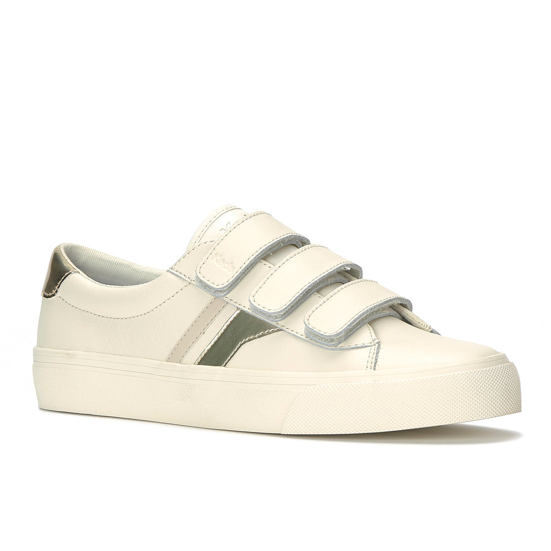 Keds Jump Kick V Leather Retro Logo Egret/Champagne (WH68937-JKVLOGO7270)