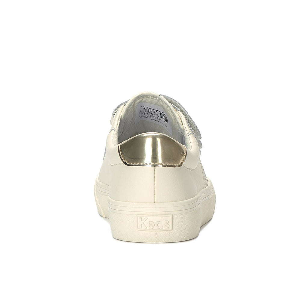 Keds Jump Kick V Leather Retro Logo Egret/Champagne (WH68937-JKVLOGO7270)