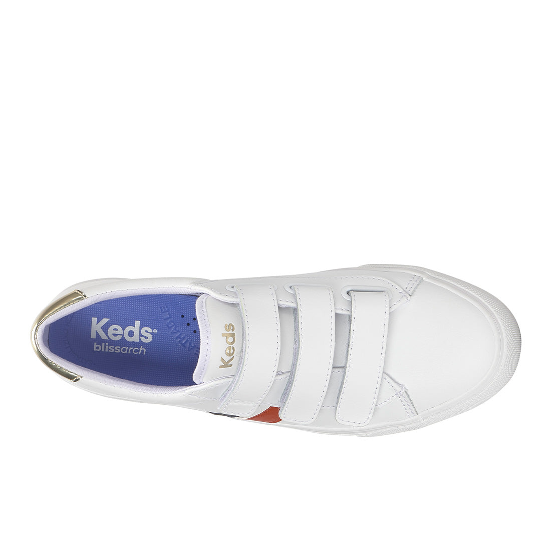 Keds Jump Kick V Leather Retro Logo White/Navy/Red (WH68938-JKVLOGO7110)