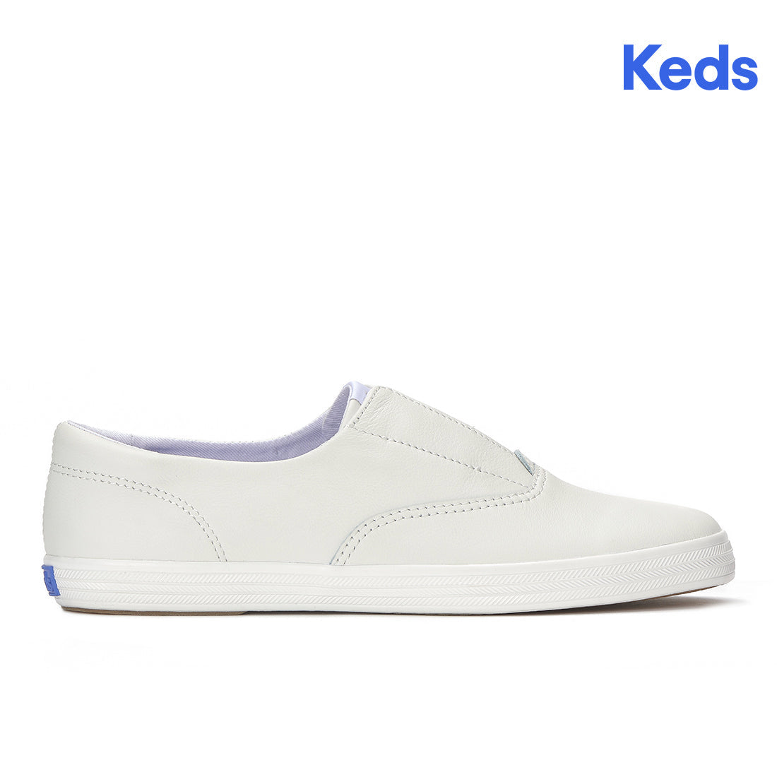 Keds Champion Round Toe Slip Sneaker Leather White (WH68939-RNCVO6110)