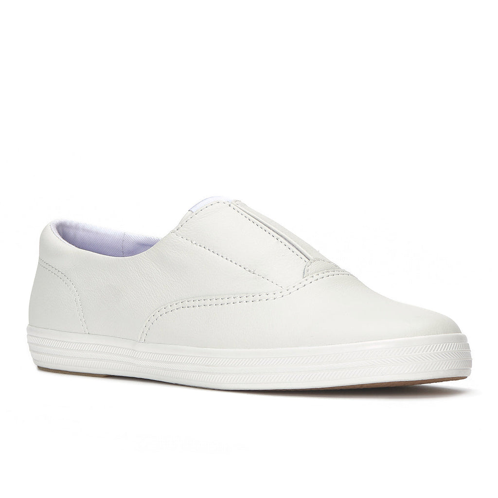 Keds Champion Round Toe Slip Sneaker Leather White (WH68939-RNCVO6110)