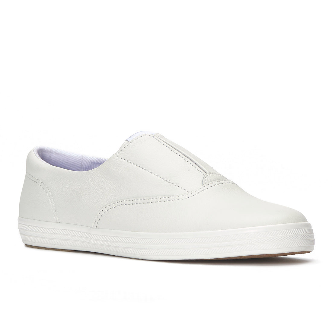 Keds Champion Round Toe Slip Sneaker Leather White (WH68939-RNCVO6110)
