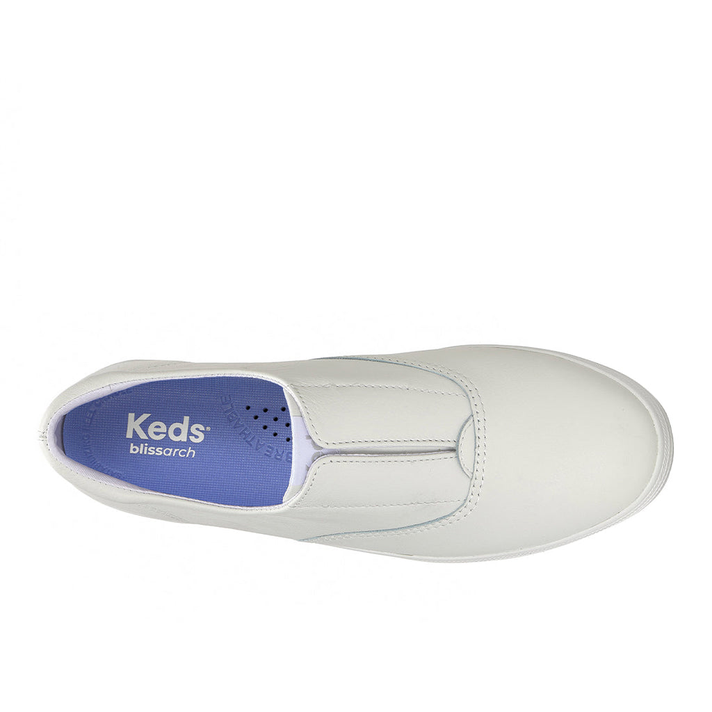 Keds Champion Round Toe Slip Sneaker Leather White (WH68939-RNCVO6110)