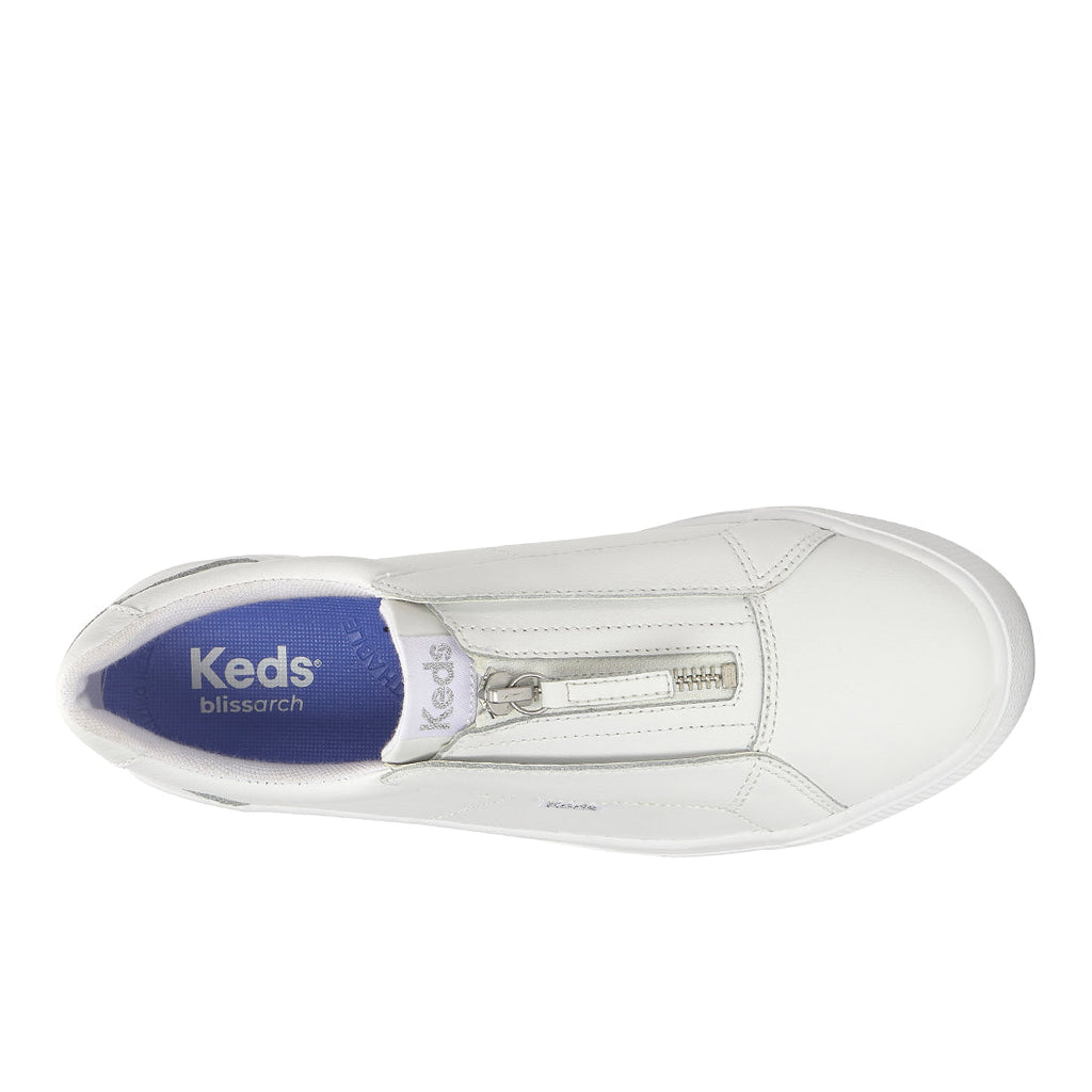 Keds Pursuit Zip Leather Sneaker White (WH68978-PRZIP6110)