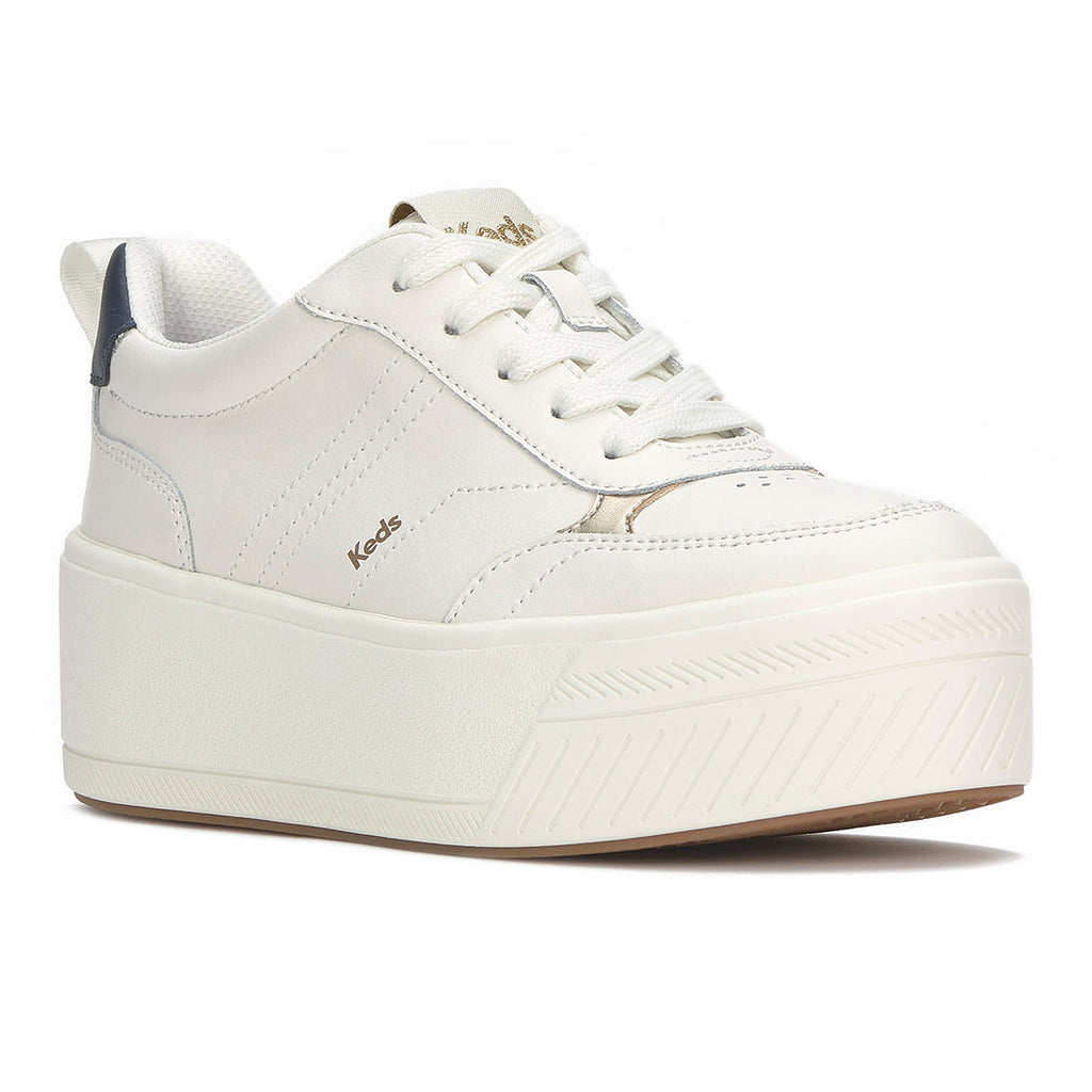 Keds Skyler II Leather Snow White/Blueberry/Light Gold (WH69025-SKYII6112)