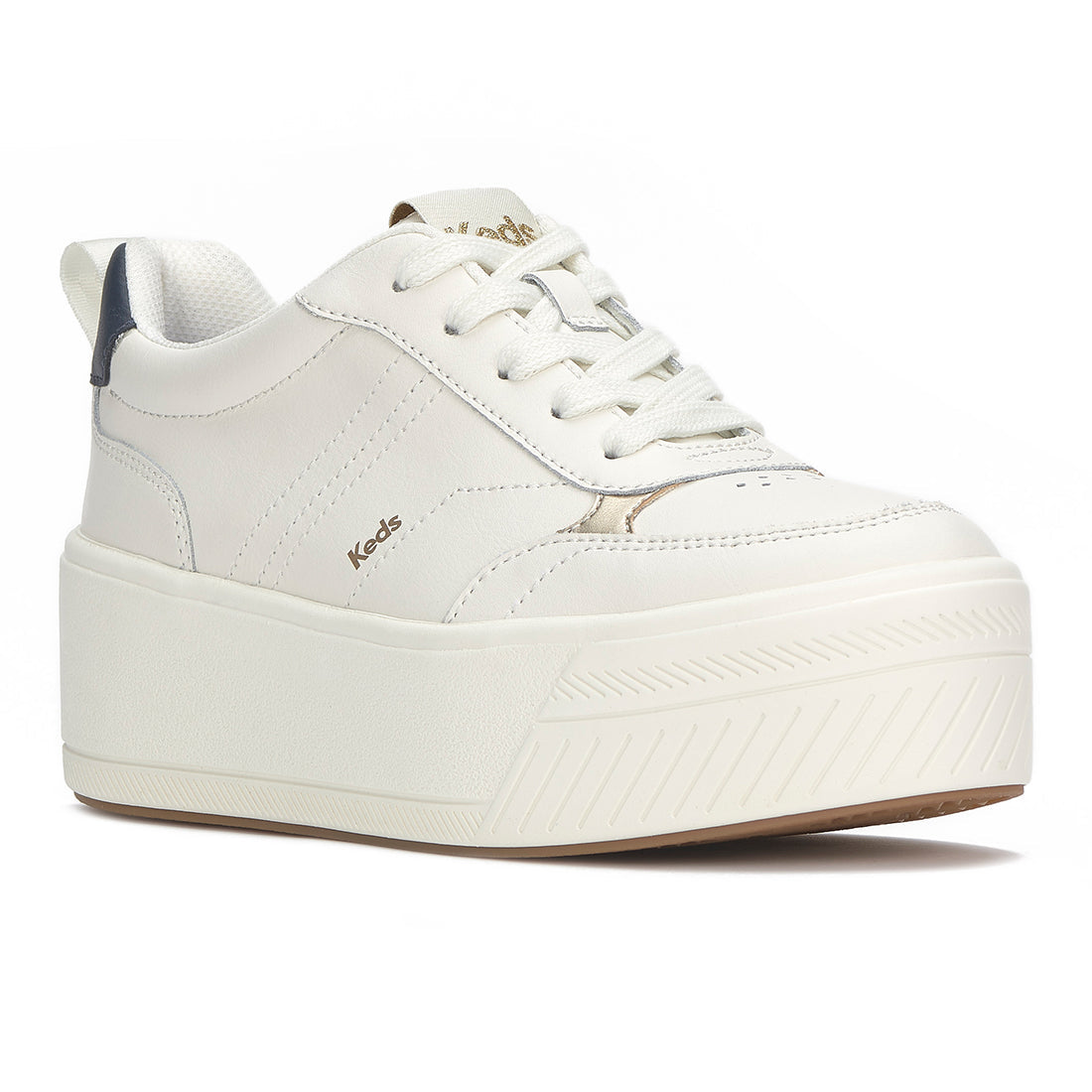 Keds Skyler II Leather Snow White/Blueberry/Light Gold (WH69025-SKYII6112)
