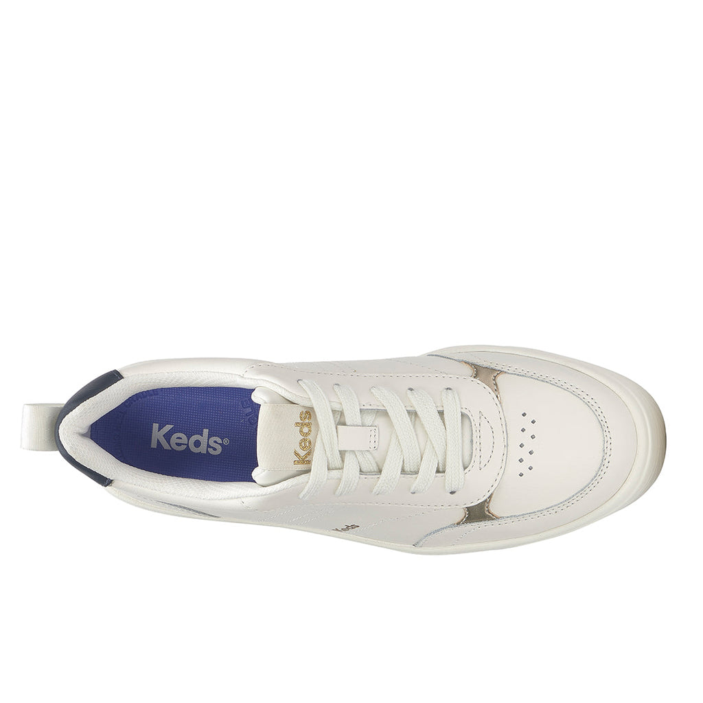 Keds Skyler II Leather Snow White/Blueberry/Light Gold (WH69025-SKYII6112)
